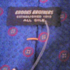 Brooks Brothers Blue Silk-Blend Boys' Printed Dress Pants with Red Accent